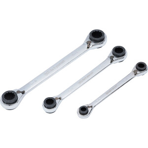 BGS Diy 6837 Ratschen-Ringschlüssel-Satz | 4-in-1 |...