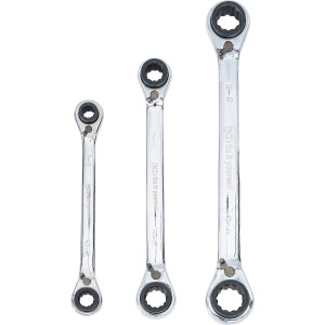 BGS Diy 6837 Ratschen-Ringschlüssel-Satz | 4-in-1 |...