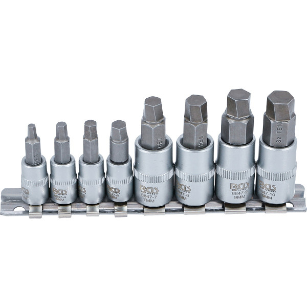 BGS 6847 Schraubenausdreher-Satz | Antrieb Innenvierkant 6,3 mm (1/4") / 10 mm (3/8") | für defekten Innensechskant 3 - 10 mm | 8-tlg.