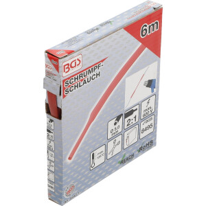 BGS 6848-1 Schrumpfschlauch-Box | rot | Ø 5 mm | 6 m