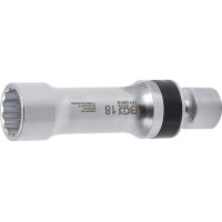 BGS 6849 Zündkerzen-Gelenkeinsatz Zwölfkant mit Haltefeder | Antrieb Innenvierkant 10 mm (3/8") | SW 18 mm