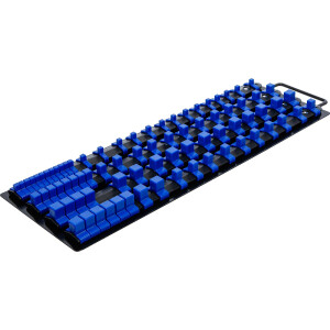 BGS 6871 Aufsteckschienen-Set für Steckschlüssel-Einsätze | mit 80 Clips | für Einsätze 6,3 mm (1/4"), 10 mm (3/8"), 12,5 mm (1/2")