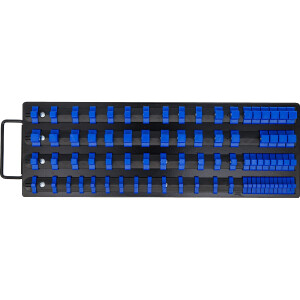 BGS 6871 Aufsteckschienen-Set für Steckschlüssel-Einsätze | mit 80 Clips | für Einsätze 6,3 mm (1/4"), 10 mm (3/8"), 12,5 mm (1/2")