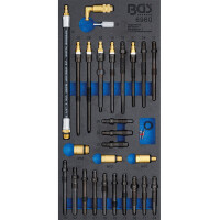 BGS 6960 Werkstattwageneinlage 1/3: Adapter-Satz für Kompressions- und Druckverlusttester | 30-tlg.