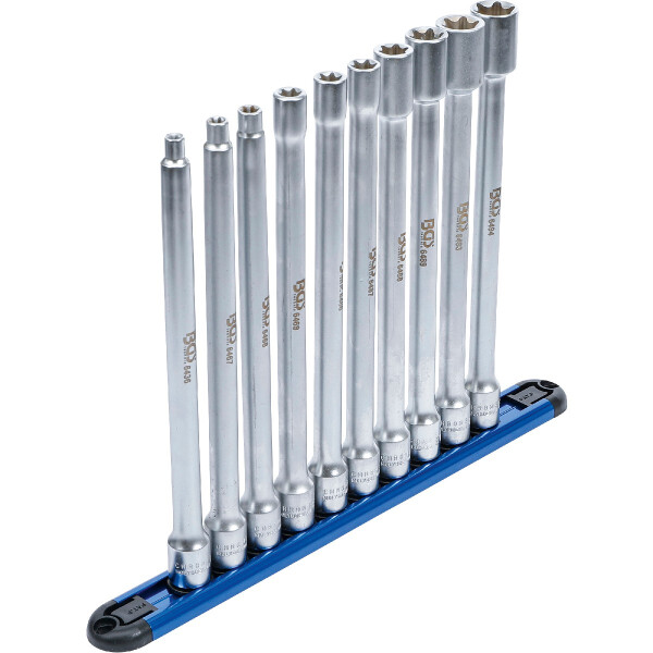 BGS 70026 Steckschlüssel-Einsatz-Satz E-Profil | XXL | Antrieb Innenvierkant 10 mm (3/8") | SW E6 - E20 | 10-tlg.