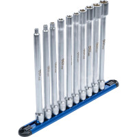 BGS 70026 Steckschlüssel-Einsatz-Satz E-Profil | XXL | Antrieb Innenvierkant 10 mm (3/8") | SW E6 - E20 | 10-tlg.