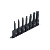 BGS 7004 Schraubenausdreher-Satz | Antrieb Innenvierkant 12,5 mm (1/2") | für defekten Innensechskant 4 - 12 mm | 7-tlg.