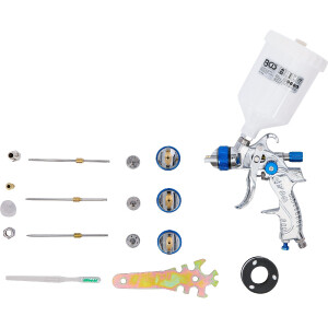 BGS 70048 Druckluft-Farbsprühpistole | mit 3 Sprühdüsen | 1,4 - 1,7 - 2,0 mm