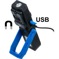 BGS 70051 COB-LED-Werkstattleuchte mit Magnet und Haken | klappbar