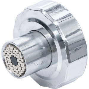 BGS Diy 70055 Multi-Einsatz | mit Handratschen-Drehgriff, umschaltbar | SW 7 - 19 mm