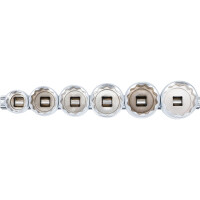 BGS 70102 Steckschlüssel-Einsatz-Satz, Zwölfkant | Antrieb Innenvierkant 12,5 mm (1/2") | SW 24 - 38 mm | 6-tlg.