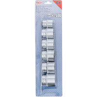 BGS 70102 Steckschlüssel-Einsatz-Satz, Zwölfkant | Antrieb Innenvierkant 12,5 mm (1/2") | SW 24 - 38 mm | 6-tlg.