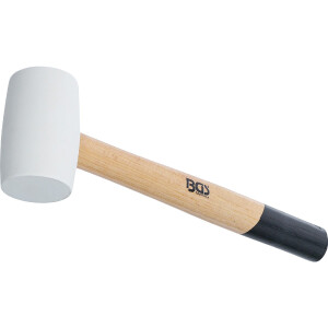 BGS 70138 Gummihammer | Hickory-Stiel | weißer Kopf...