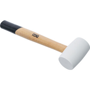 BGS 70138 Gummihammer | Hickory-Stiel | weißer Kopf...