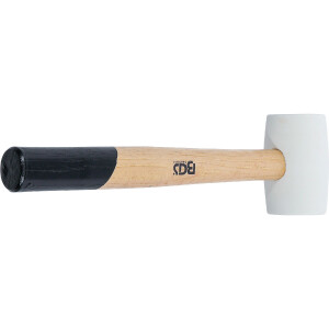BGS 70138 Gummihammer | Hickory-Stiel | weißer Kopf | Ø 48 mm | 250 g