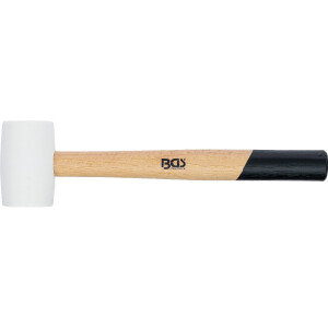 BGS 70138 Gummihammer | Hickory-Stiel | weißer Kopf | Ø 48 mm | 250 g