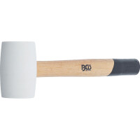 BGS 70138 Gummihammer | Hickory-Stiel | weißer Kopf | Ø 48 mm | 250 g