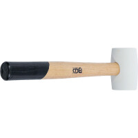 BGS 70138 Gummihammer | Hickory-Stiel | weißer Kopf | Ø 48 mm | 250 g