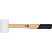 BGS 70138 Gummihammer | Hickory-Stiel | weißer Kopf | Ø 48 mm | 250 g