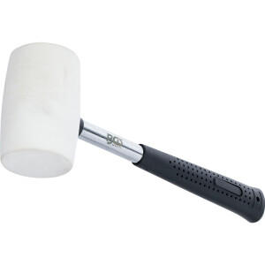 BGS 70139 Gummihammer | Metall-Stiel | weißer Kopf...