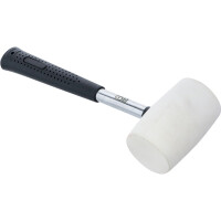 BGS 70139 Gummihammer | Metall-Stiel | weißer Kopf | Ø 48 mm | 250 g