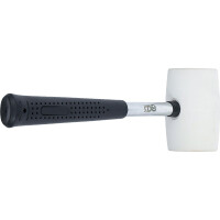 BGS 70139 Gummihammer | Metall-Stiel | weißer Kopf | Ø 48 mm | 250 g