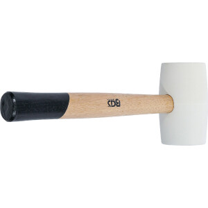 BGS 70140 Gummihammer | Hickory-Stiel | weißer Kopf | Ø 64 mm | 750 g