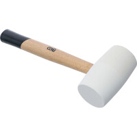 BGS 70140 Gummihammer | Hickory-Stiel | weißer Kopf | Ø 64 mm | 750 g