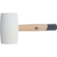 BGS 70140 Gummihammer | Hickory-Stiel | weißer Kopf | Ø 64 mm | 750 g