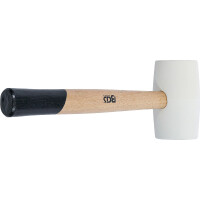 BGS 70140 Gummihammer | Hickory-Stiel | weißer Kopf | Ø 64 mm | 750 g