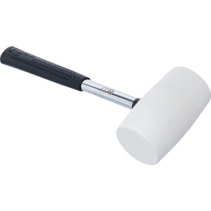 BGS 70141 Gummihammer | Metall-Stiel | weißer Kopf...