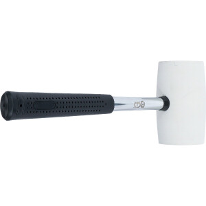 BGS 70141 Gummihammer | Metall-Stiel | weißer Kopf | Ø 64 mm | 750 g