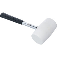 BGS 70141 Gummihammer | Metall-Stiel | weißer Kopf | Ø 64 mm | 750 g