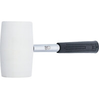 BGS 70141 Gummihammer | Metall-Stiel | weißer Kopf | Ø 64 mm | 750 g