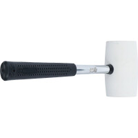 BGS 70141 Gummihammer | Metall-Stiel | weißer Kopf | Ø 64 mm | 750 g