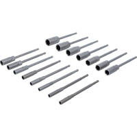 BGS 70147 Steckschlüssel-Einsatz-Satz, Sechskant | extra lang | Antrieb Außensechskant 6,3 mm (1/4") | für Bohrmaschinen | SW 5,5 - 19 mm | 15-tlg.
