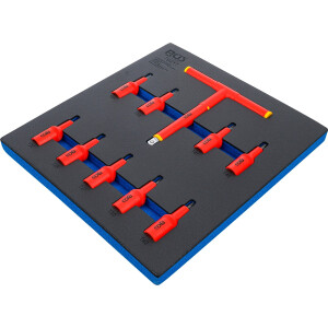 BGS 70217 Werkstattwageneinlage 2/3: VDE-Bit-Einsatz-Satz | Antrieb Innenvierkant 12,5 mm (1/2") | T-Profil (für Torx) T20 - T55 | 10-tlg.