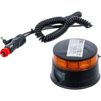 BGS 70343 Akku-Rundumkennleuchte | gelb | mit Magnet | 12 V / 24 V | Ø 130 mm