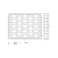 BGS 7036 Gummiauflage | für Hebebühnen | 160 x 120 x 20 mm