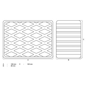BGS 7040 Gummiauflage | für Hebebühnen | 160 x 120 x 80 mm