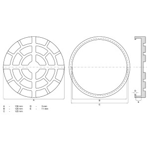 BGS 7044 Gummiteller | für Hebebühnen | Ø 130 mm