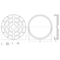BGS 7044 Gummiteller | für Hebebühnen | Ø 130 mm