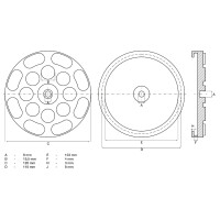 BGS 7050 Gummiteller | für Hebebühnen | Ø 120 mm