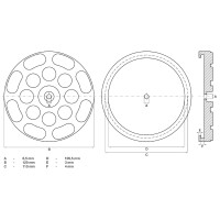 BGS 7051 Gummiteller | für Hebebühnen | Ø 120 mm