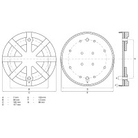 BGS 7054 Gummiteller | für Hebebühnen | Ø 125 mm