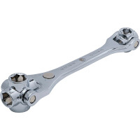 BGS Diy 7075 Spezialschlüssel | 8-in-1 | Abtrieb Sechskant SW 12 - 19 mm