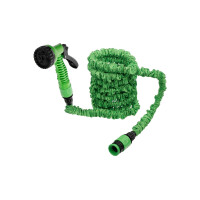 BGS Diy 70903 Wasserschlauch | Textil | flexibel | mit Garten-Handbrause mit 7 Funktionen | 3 - 10 m