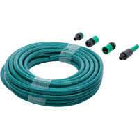 BGS Diy 70906 Wasserschlauch | PVC | mit Wasserspritze und Schnellkupplungen | 15 m | 6-tlg.