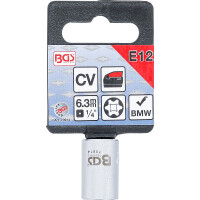 BGS 70914 Spezial-Steckschlüssel-Einsatz | E-Profil | Antrieb Innenvierkant 6,3 mm (1/4") | SW E12 | für BMW-Fensterheber