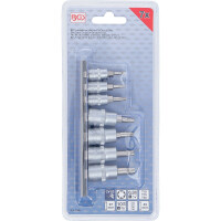 BGS 7098 Schraubenausdreher-Bit-Einsatz-Satz | Antrieb Innenvierkant 6,3 mm (1/4") / 10 mm (3/8") | für defektes T-Profil (für Torx) | T10 - T40 | 7-tlg.